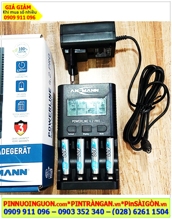 Ansman Powerline 4.2Pro _Bộ sạc Powerline 4.2Pro kèm 4 pin sạc Ansman Mignon AAA800mAh 1.2v